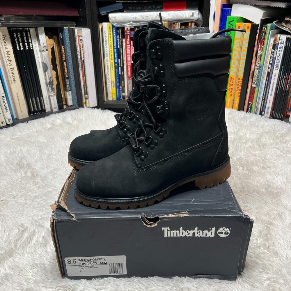 Timberland Super Boot w/ Fur Black 8 Inch 40 Below TB0A1UCY SIZE 8.5